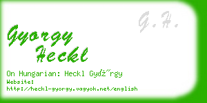 gyorgy heckl business card